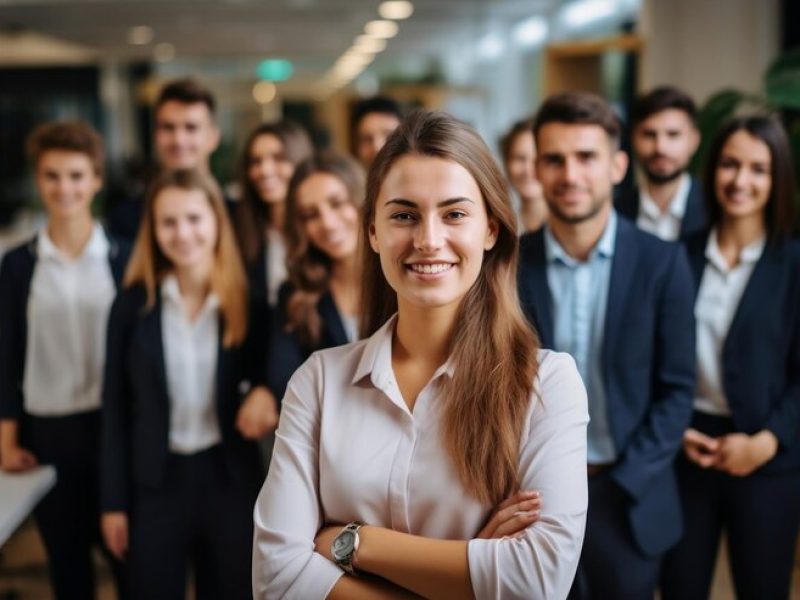 assembly-cheerful-business-individuals-organizational-staff-conference-generative-ai_94628-8741